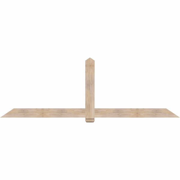Ekena Millwork Eugene Smooth Timber Gable Bracket, Douglas Fir, 108"W x 36"H x 1 1/2"D x 5 1/2"F, 8/12 Pitch GBW108X36X0206EUG00SDF - main